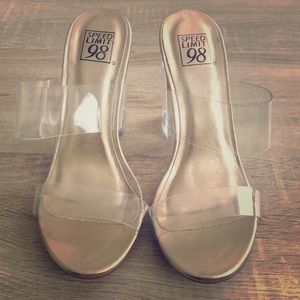 Clear strap sandals